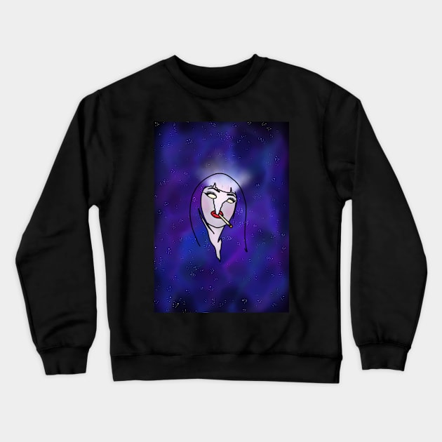 Space Girl Crewneck Sweatshirt by JROart